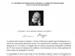 Lire la suite à propos de l’article 35  critères de forme pour assurer la lisibilité instantanée d’un CV ou d’un document